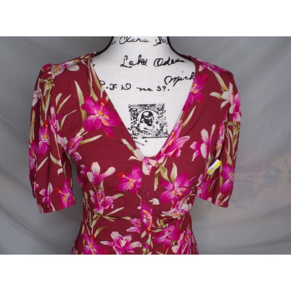 🆕FAHERTY Sorrento Maxi Dress Tropical Floral Small 4 - Picture 8 of 12